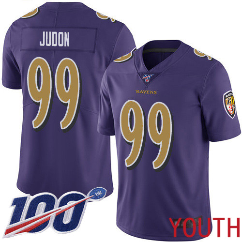 Baltimore Ravens Limited Purple Youth Matt Judon Jersey NFL Football 99 100th Season Rush Vapor Untouchable